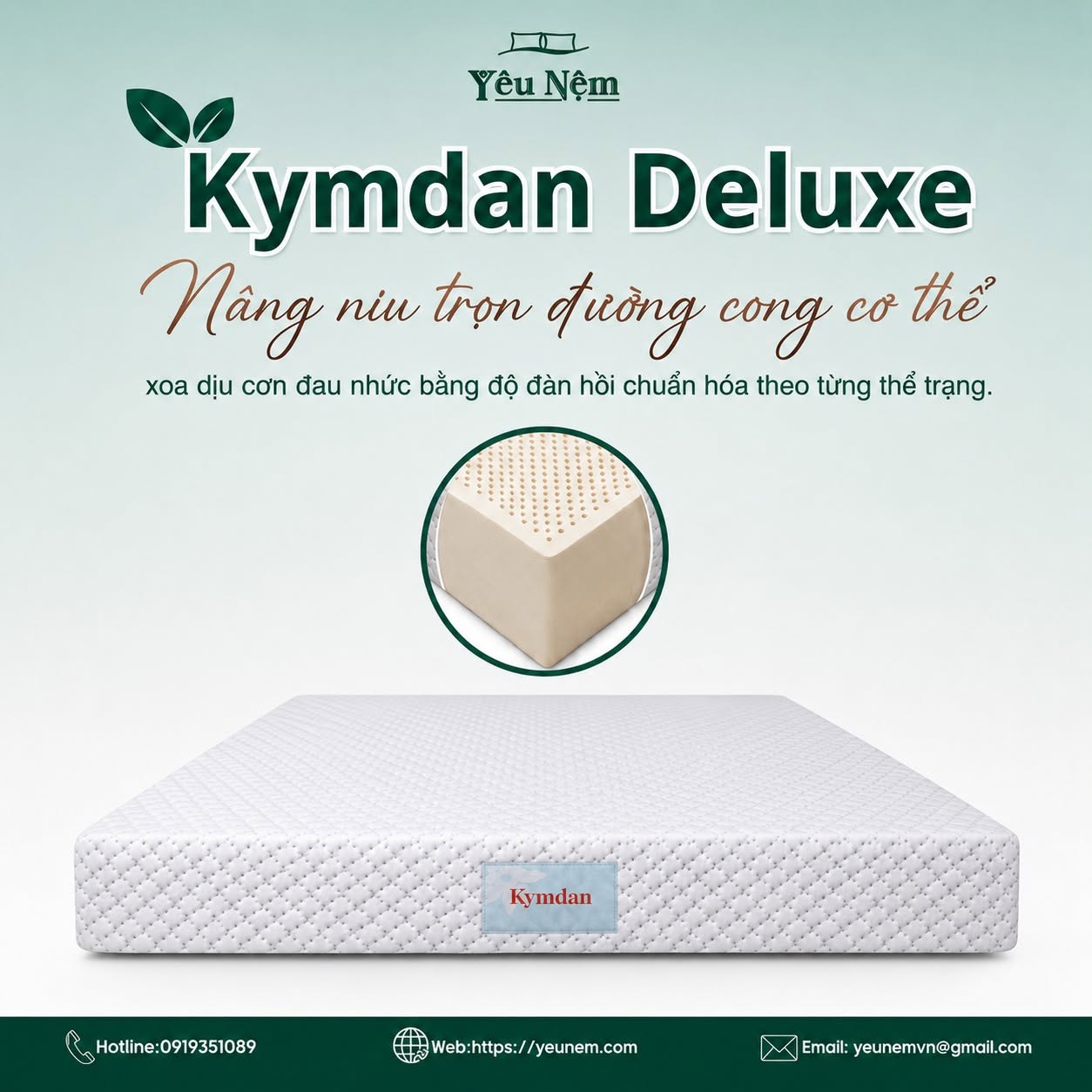 Nệm Kymdan Deluxe chính hãng tại TP.HCM