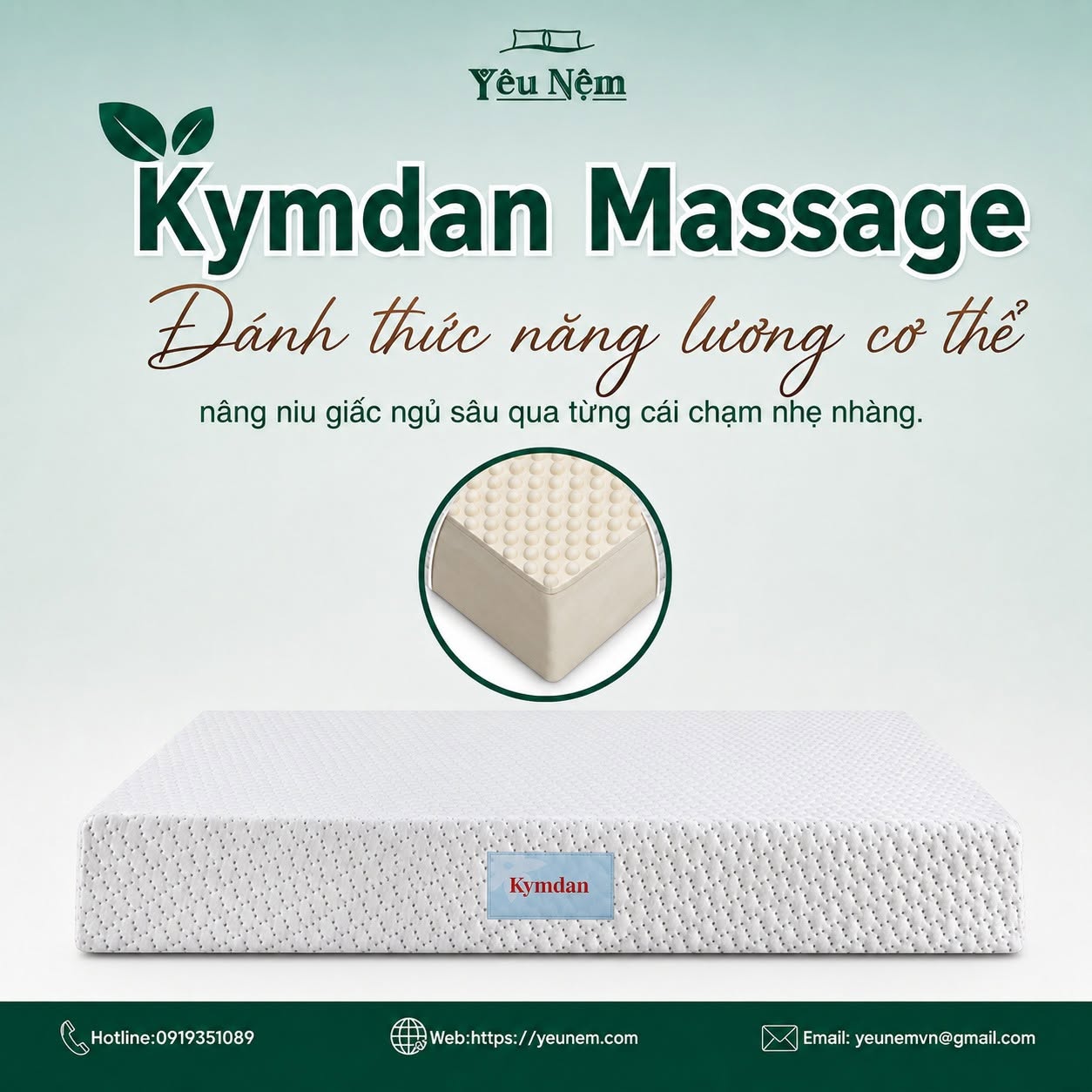 Nệm Kymdan Massage chính hãng tại TP.HCM